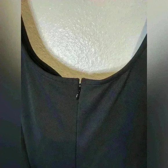 Lane Bryant Sweetheart-Neck Heart Button-Front Bodycon Black Long Sleeves - Picture 7 of 9